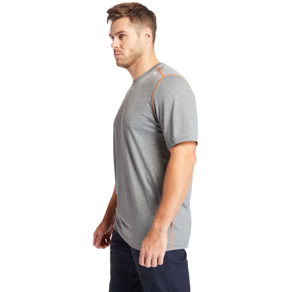 Timberland Mens T-Shirts PRO® Big & Tall Wicking Good Sport Short-Sleeve - Grey - India CL1583067